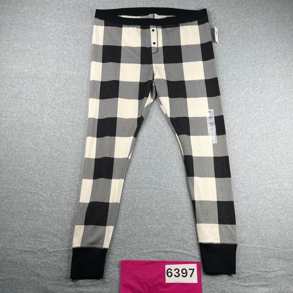 Old Navy Thermal Pants Buffalo Check Womens XL Lounge NEW NWT
